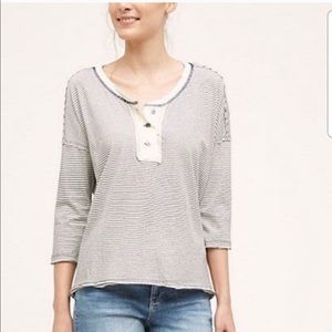 💥MOVING SALE💥 Anthropologie LIV Striped Henley